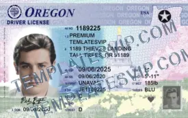 Oregon (OR) – V2 Drivers License PSD Template Download 2022 UV HOLO